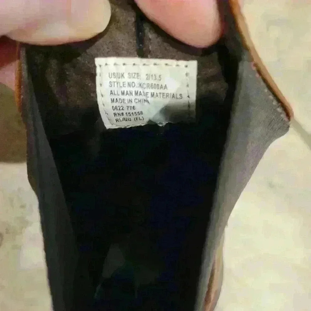 New no tags Kenneth Cole brown leather boys Girls sz 2, $15 - Picture 4 of 4